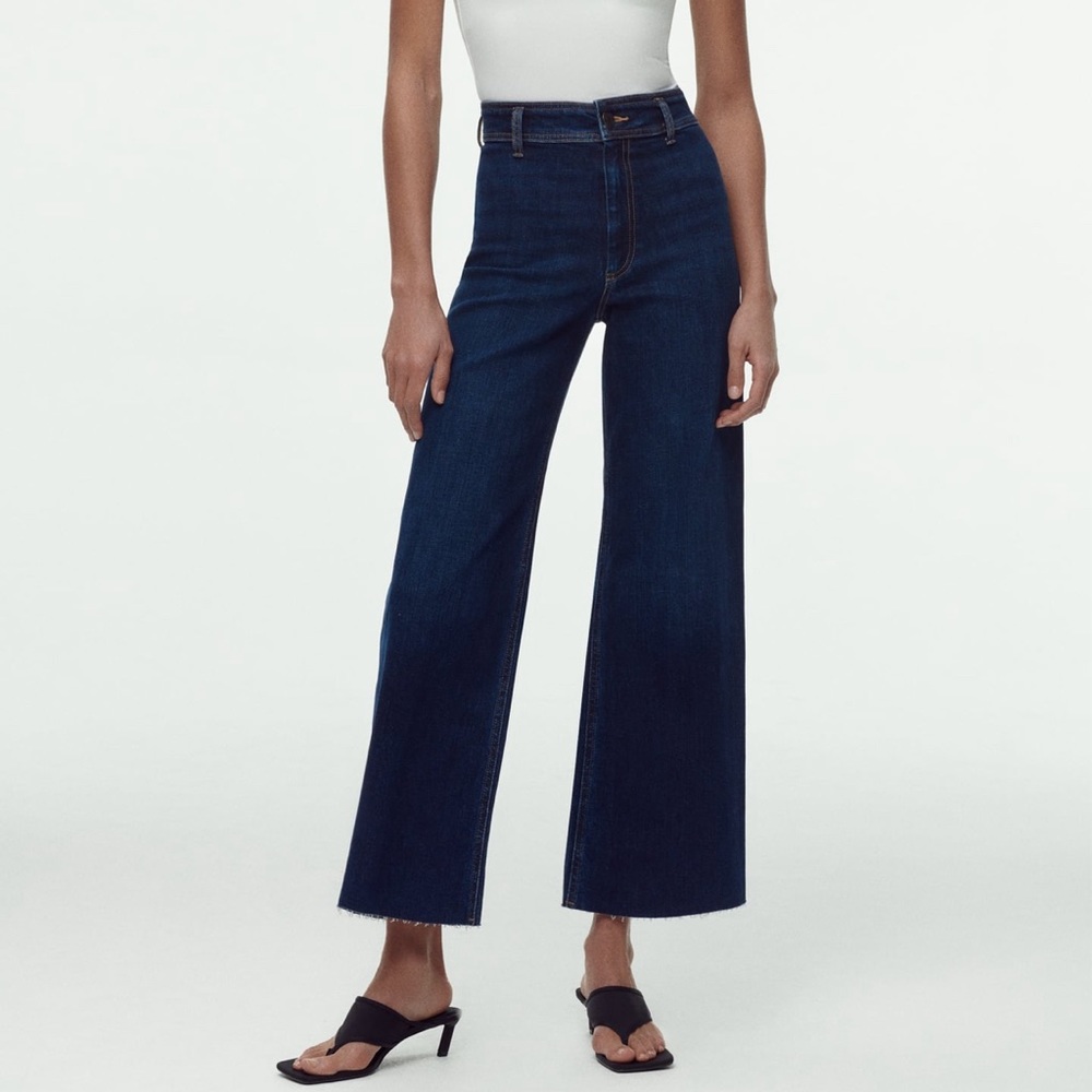 Zara ZW High Rise Marine Straight Pants